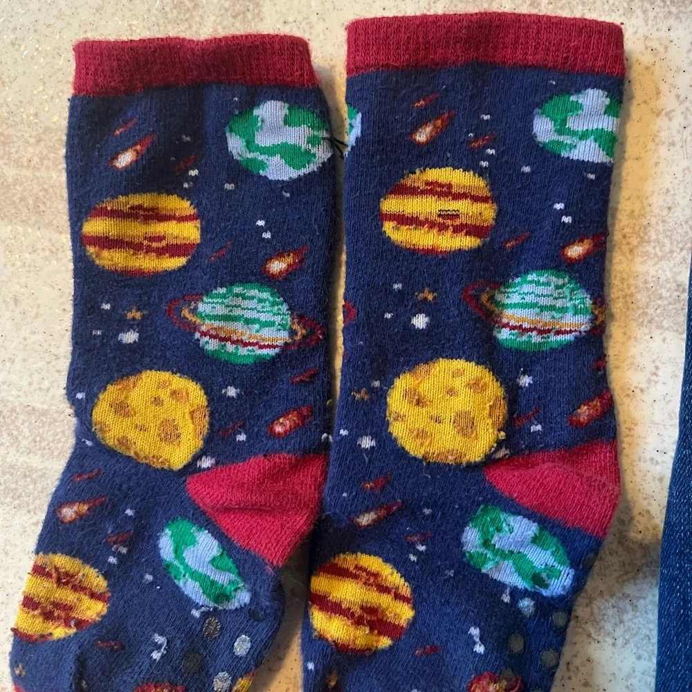 Gymboree Space Stars Spaceship 4T Kids Jacket long T Jeans and socks Lot